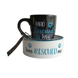 Pet Bowl & 14 Oz Mug Set NWT